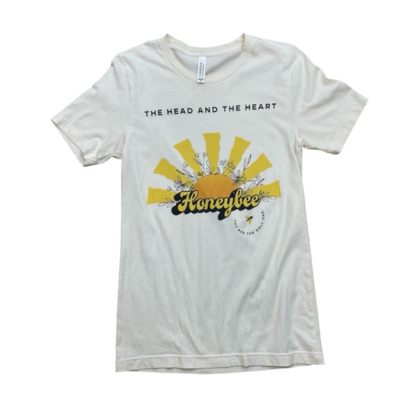 The Head and The Heart Honeybee Band Tee Ivory Shirt Graphic Indie Folk Sun - Picture 1 of 13